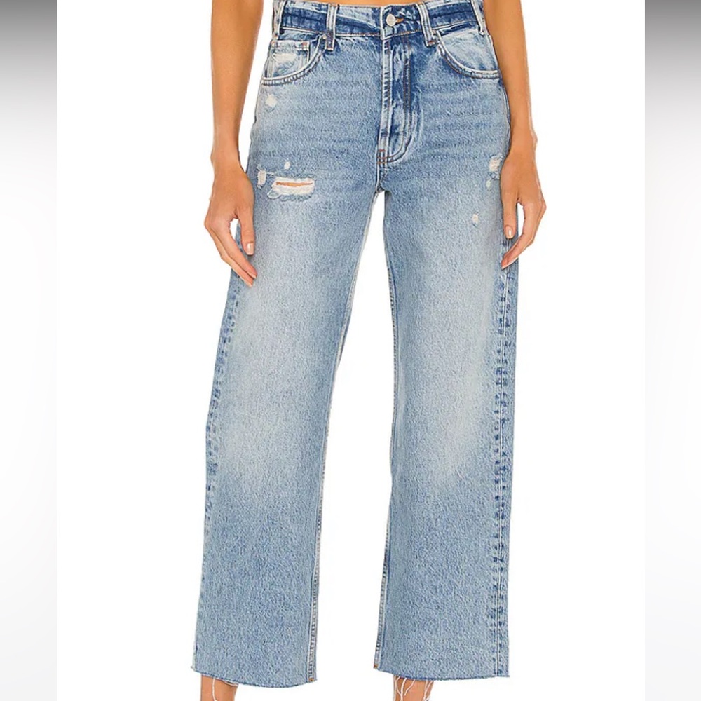 Stylish Light Blue Women's Straight Leg Jeans